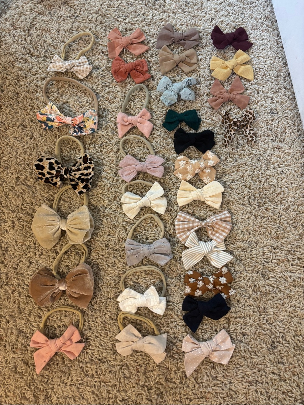 Baby Girl Headband and Clip Bow Set - Assorted Colors